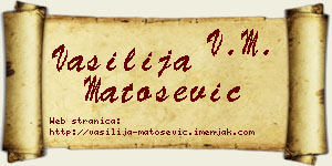 Vasilija Matošević vizit kartica